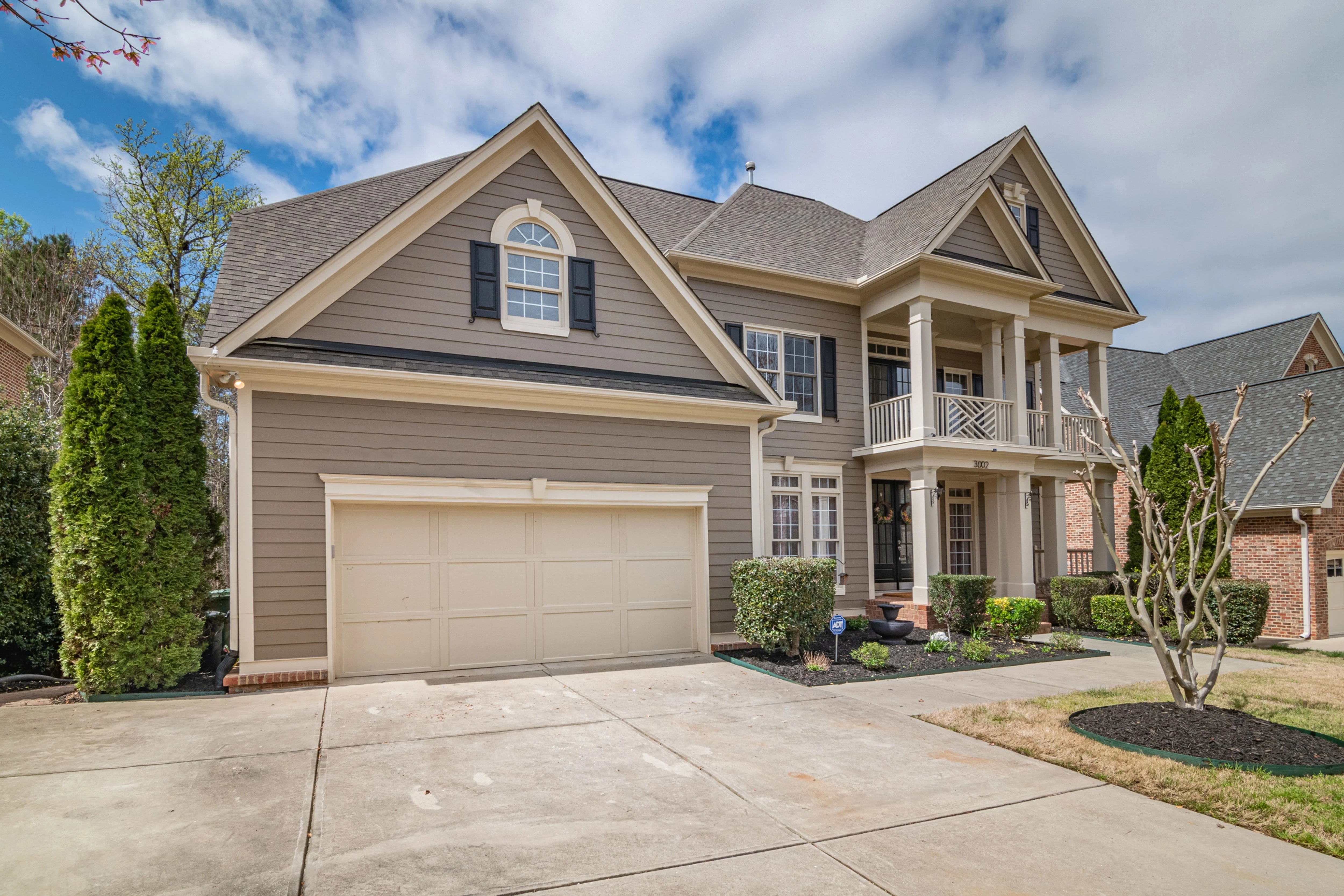 1980s and 1990s Shreveport Louisiana home with a two-car garage